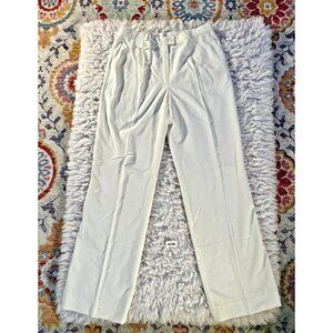 Basler Dress Pants Women's Med 30.5x29 Ivory Creme Stretch Pockets High Rise
